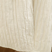 Buddha Stones Plain Pleats Design Elastic Waist Women's Thermal Cotton Skirt With Pockets - image 18
