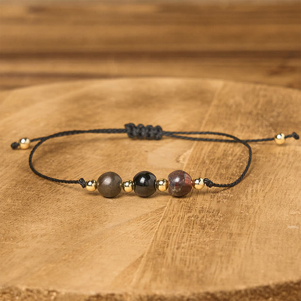 FREE Today: Protection and Courage Tiger Eye Black Tourmaline Pyrite Card Rope Bracelet - image 12