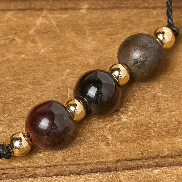 FREE Today: Protection and Courage Tiger Eye Black Tourmaline Pyrite Card Rope Bracelet - image 14