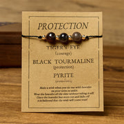 FREE Today: Protection and Courage Tiger Eye Black Tourmaline Pyrite Card Rope Bracelet - image 11