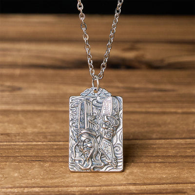 FREE Today: Healing and Balance Copper Black White Impermanence Pattern Pendant Necklace - Black & White Impermanence & Cross Chain - image 0