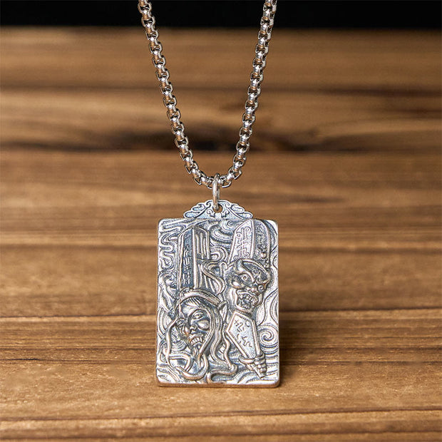 FREE Today: Healing and Balance Copper Black White Impermanence Pattern Pendant Necklace - Black & White Impermanence & Twist Chain - image 6