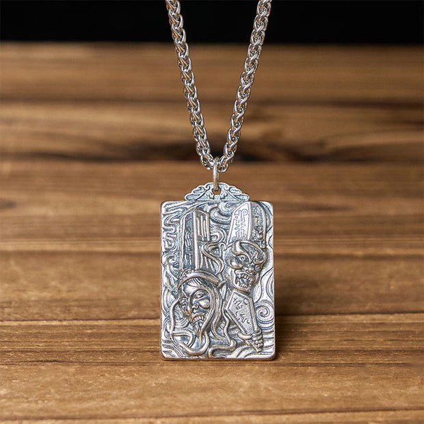 FREE Today: Healing and Balance Copper Black White Impermanence Pattern Pendant Necklace - Black & White Impermanence & Keel Chain - image 8