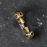 Buddha Stones The Lord Of The Corpse Forest Copper Double Skull Keep Away Evil Spirits Ring - image 1