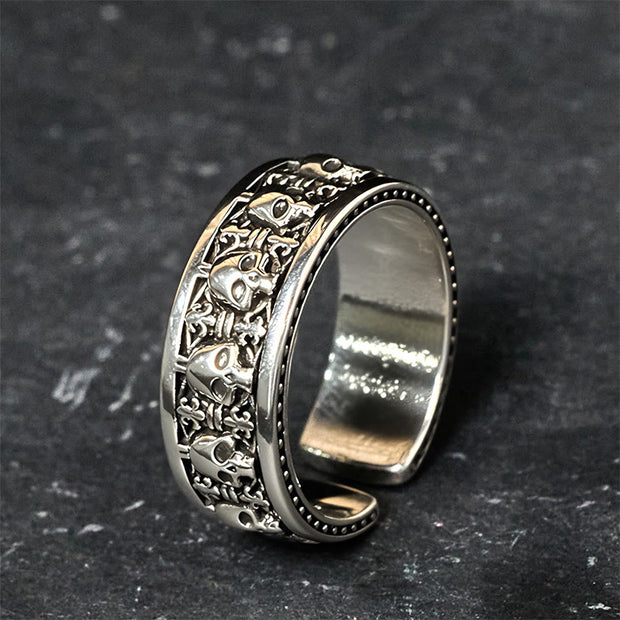 Buddha Stones The Lord Of The Corpse Forest Copper Skull New Beginning Ring - Copper Skull - image 0