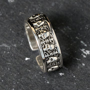 Buddha Stones The Lord Of The Corpse Forest Copper Skull New Beginning Ring - image 1