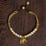 FREE Today: Strength and Blessing Turquoise Elephant Luck Double-layer Plated Copper Bracelet - image 1