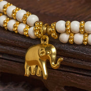 FREE Today: Strength and Blessing Turquoise Elephant Luck Double-layer Plated Copper Bracelet - image 4