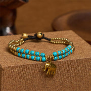 FREE Today: Strength and Blessing Turquoise Elephant Luck Double-layer Plated Copper Bracelet - Turquoise(Wrist Circumference: 15-18cm) - image 17
