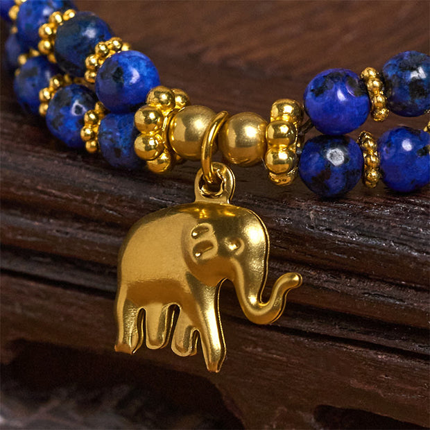 FREE Today: Strength and Blessing Turquoise Elephant Luck Double-layer Plated Copper Bracelet - image 16
