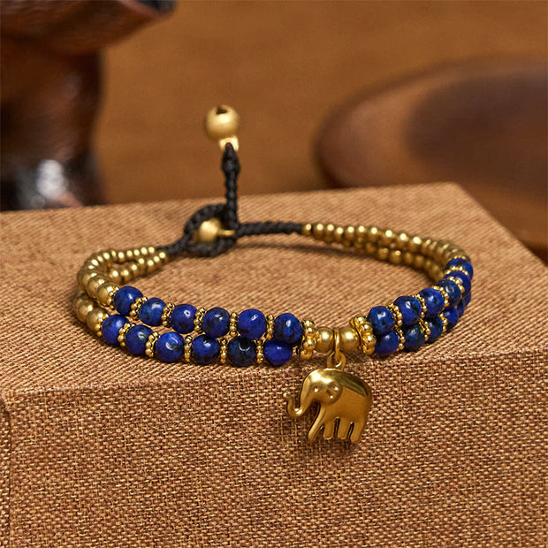 FREE Today: Strength and Blessing Turquoise Elephant Luck Double-layer Plated Copper Bracelet - Blue Turquoise(Wrist Circumference: 15-18cm) - image 13