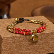 FREE Today: Strength and Blessing Turquoise Elephant Luck Double-layer Plated Copper Bracelet - Red Turquoise(Wrist Circumference: 15-18cm) - image 8