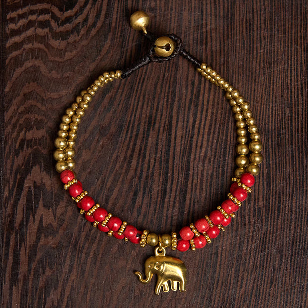 FREE Today: Strength and Blessing Turquoise Elephant Luck Double-layer Plated Copper Bracelet - image 9