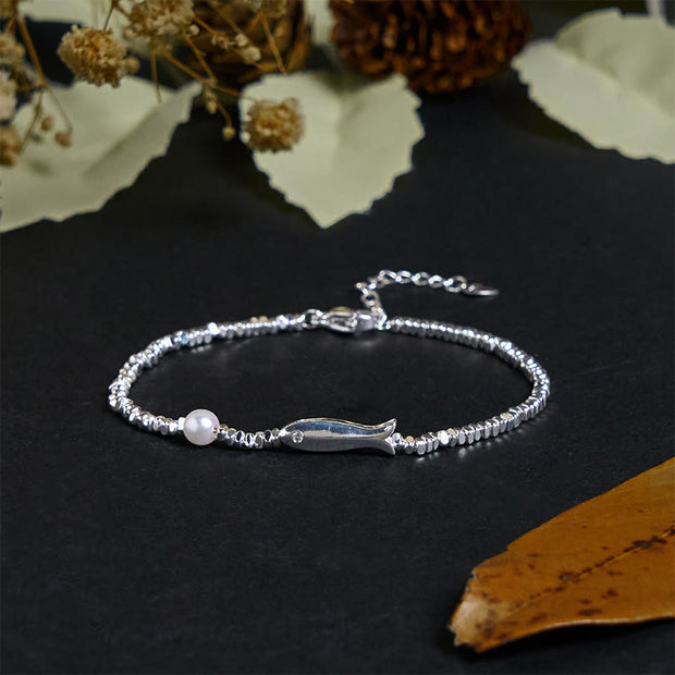 FREE Today: Luck and Wealth Copper Plated Silver Koi Fish Pearl Bracelet - image 1