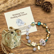 Buddha Stones "Wishing You Healing and Grace" Blue Chalcedony Bracelet Includes Gift Message Card - Blue Chalcedony(Wrist Circumference 14-16cm) - Deluxe Gift Bag (+$12.59) - image 7