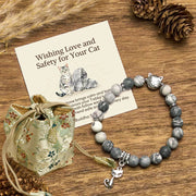 Buddha Stones "Wishing Love and Safety for Your Cat" Grey Tabby Bracelet Includes Gift Message Card - Grey Tabby Cat(Wrist Circumference 15-16cm) - Deluxe Gift Bag (+$12.59) - image 6