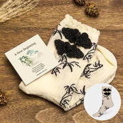 Buddha Stones "A New Beginning" Bamboo Micro Crew Women's Socks Includes Gift Message Card - FloralWhite - One Size Fits Most (US 5.5-8.5，EU 36–40，UK/AU 3.5-6.5，AISA 23–25 cm) - Standard Gift Box - image 15