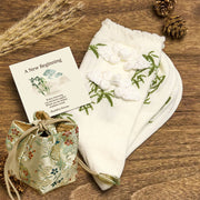 Buddha Stones "A New Beginning" Bamboo Micro Crew Women's Socks Includes Gift Message Card - White - One Size Fits Most (US 5.5-8.5，EU 36–40，UK/AU 3.5-6.5，AISA 23–25 cm) - Deluxe Gift Bag (+$12.59) - image 30
