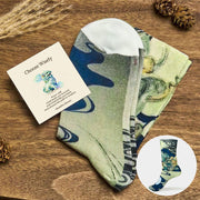 Buddha Stones "Choose Wisely" PiXiu Auspicious Clouds Women's Socks Includes Gift Message Card - Honeydew - S (US 4.5-7，EU 35-38，UK/AU 2.5-4.5，AISA 22.5-24.5cm) - Standard Gift Box - image 0