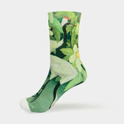 Buddha Stones "Rooted in Stillness" Crane Lotus Koi Fish Women's Socks Includes Gift Message Card - image 8