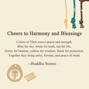Buddha Stones "Cheers to Harmony and Blessings" Tibetan Rope Bracelet Includes Gift Message Card - image 2
