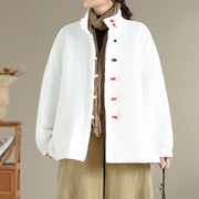 Buddha Stones Women's Winter Chinese Frog-Button Long Sleeve Cotton Thicken Jacket With Pockets - image 13