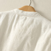 Buddha Stones Women's Solid Color Frog-Button Design Long Sleeve Cotton Jacket With Pockets - image 8