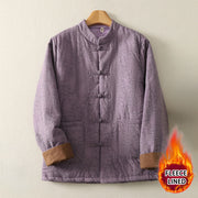 Buddha Stones Women's Solid Color Frog-Button Design Long Sleeve Cotton Jacket With Pockets - MediumOrchid - US8-10，UK/AU12-14，EU40-42 (XL) - image 0