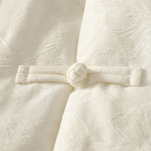 Buddha Stones Women's Solid Color Frog-Button Design Long Sleeve Cotton Jacket With Pockets - image 9