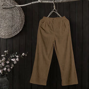 Buddha Stones Casual Corduroy Straight-leg Women's Pants With Pockets - image 3