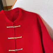 Buddha Stones Tang Suit Embroidery Long Sleeve Women's Cotton Jacket With Pockets - image 4