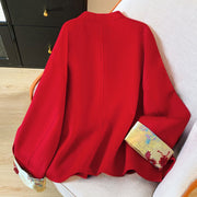 Buddha Stones Tang Suit Embroidery Long Sleeve Women's Cotton Jacket With Pockets - image 2