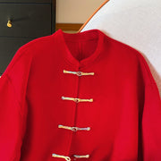 Buddha Stones Tang Suit Embroidery Long Sleeve Women's Cotton Jacket With Pockets - image 3
