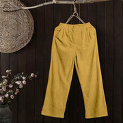 Buddha Stones Casual Corduroy Straight-leg Women's Pants With Pockets - image 19