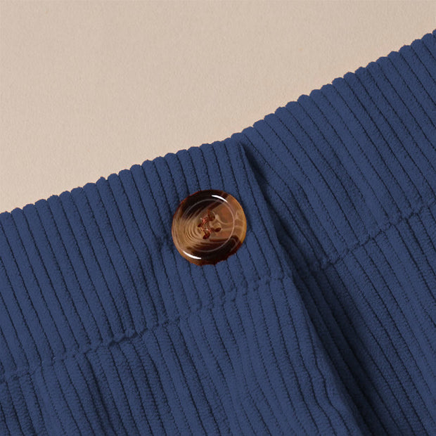 Buddha Stones Casual Corduroy Straight-leg Women's Pants With Pockets - image 25