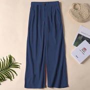 Buddha Stones Casual Corduroy Straight-leg Women's Pants With Pockets - Navy - US14，UK/AU18，EU46 (2XL) - image 27