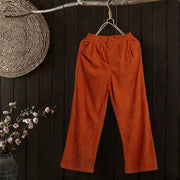 Buddha Stones Casual Corduroy Straight-leg Women's Pants With Pockets - image 30