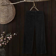 Buddha Stones Plain Corduroy Polyester Women's Buttons Wide Leg Pants With Pockets - image 25