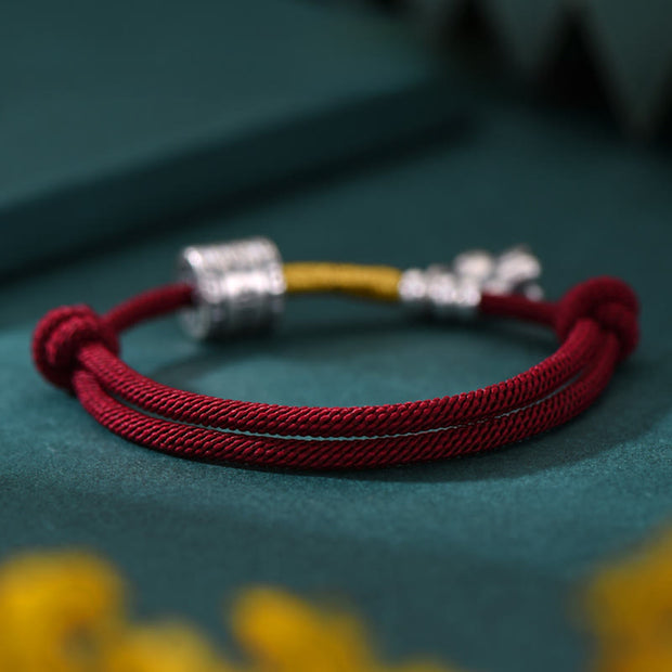 Buddha Stones 999 Sterling Silver Year Of The Horse Lucky Bead Protection Red Rope Bracelet - image 9