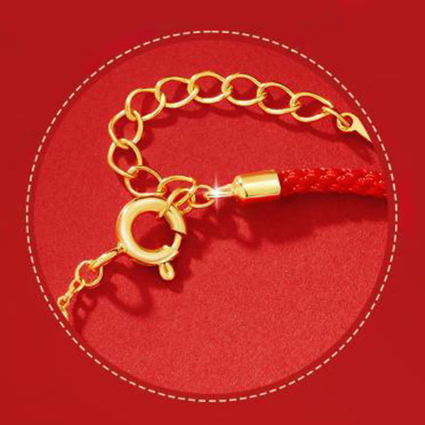 Buddha Stones Hetian Jade Year Of The Horse 925 Sterling Silver Zircon Abundance Red Rope Bracelet - image 11
