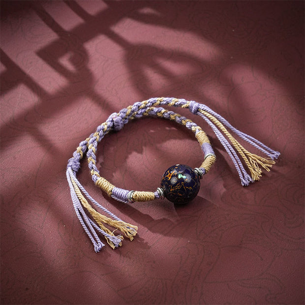 FREE Today: Purity and Healing Lacquer Craft Bead Multicolored Braided String Bracelet - Lavender - image 5