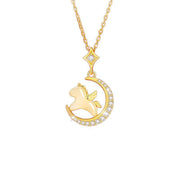 Buddha Stones Year Of The Horse 925 Sterling Silver Hetian Jade Zircon Abundance Pendant Necklace - image 10
