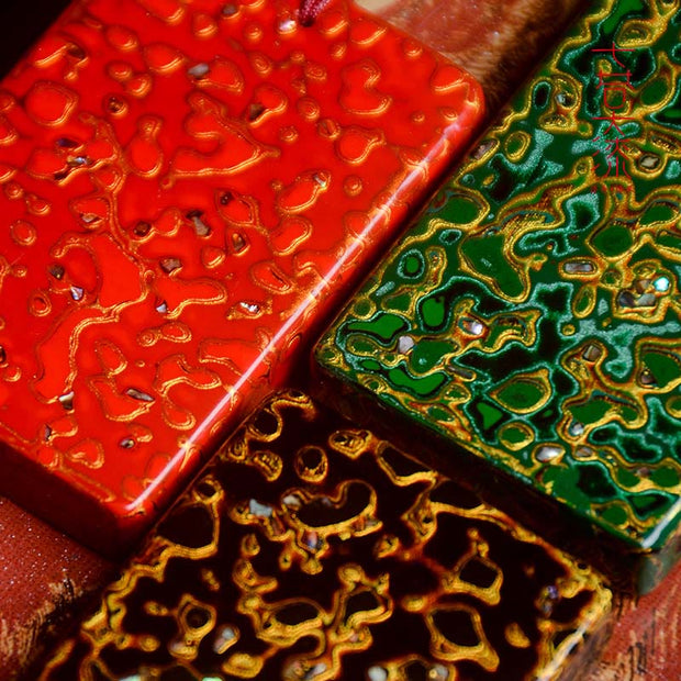 Buddha Stones Handcrafted Lacquer Craft Sandalwood Protection Pendant Necklace - image 18