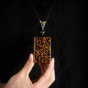 Buddha Stones Handcrafted Lacquer Craft Sandalwood Protection Pendant Necklace - image 13
