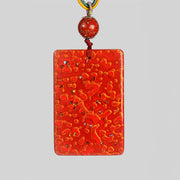 Buddha Stones Handcrafted Lacquer Craft Sandalwood Protection Pendant Necklace - image 10