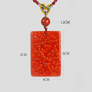 Buddha Stones Handcrafted Lacquer Craft Sandalwood Protection Pendant Necklace - image 8