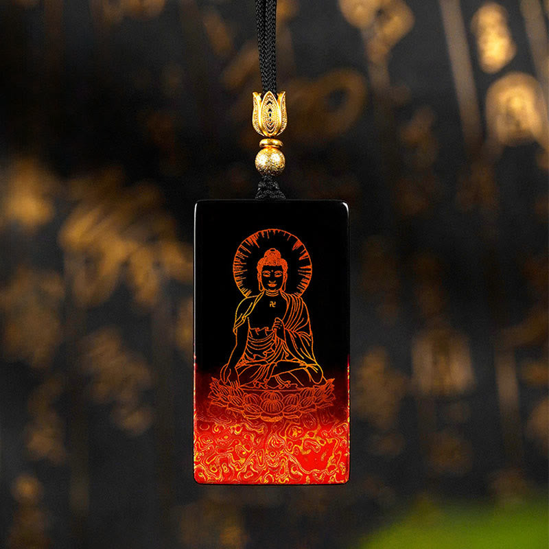 Buddha Stones Chinese Zodiac Natal Buddha Fu Character Lacquer