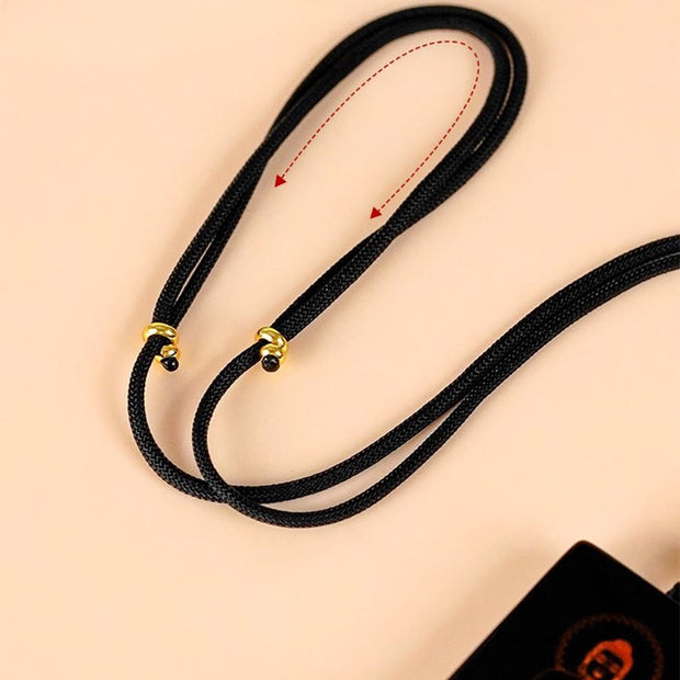 Buddha Stones Chinese Zodiac Natal Buddha Fu Character Lacquer Craft Sandalwood Pendant Necklace - image 26