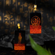 Buddha Stones Chinese Zodiac Natal Buddha Fu Character Lacquer Craft Sandalwood Pendant Necklace - image 23