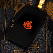 Buddha Stones Chinese Zodiac Natal Buddha Fu Character Lacquer Craft Sandalwood Pendant Necklace - image 24